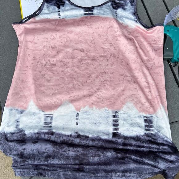 Coeur de Vague, multicolor scoop neck tank top, women's size M - Picture 5 of 9